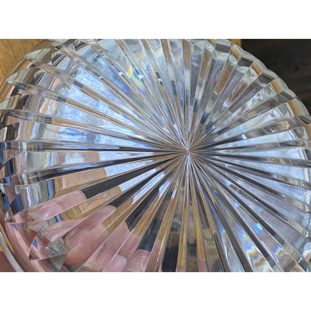 Metal Art Deco Ashtray in Cut Crystal with Silver Mount and Cigar Rest by Wilhelm T. Binder, 1930s For Sale - Image 7 of 12