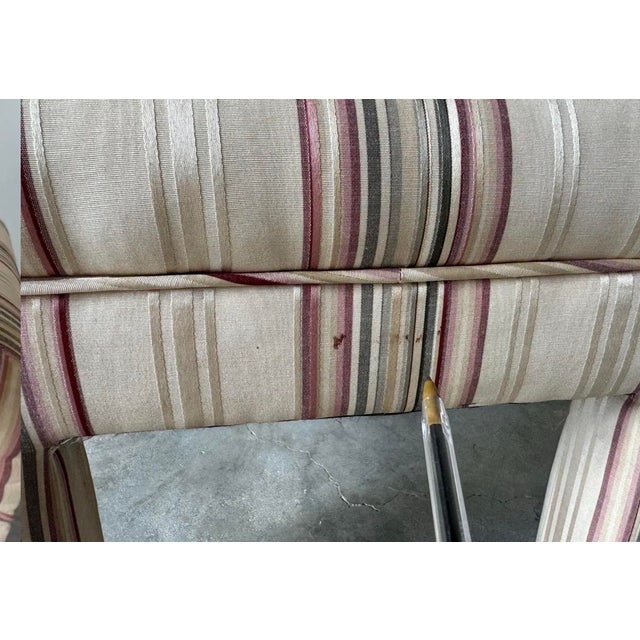 Pair of Mid-Century Modern Parsons Stools in the Style of Milo Baughman For Sale - Image 10 of 12