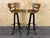 Vintage Brutalist Bar Stools in Iron and Wood, 1960s, Set of 2 For Sale - Image 10 of 18