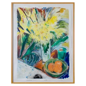 Mid 20th Century Antonio Helio Cabral Pastel Still Life
