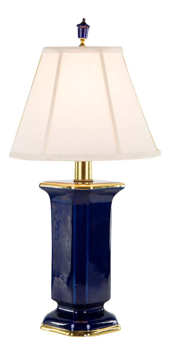cobalt blue table lamp