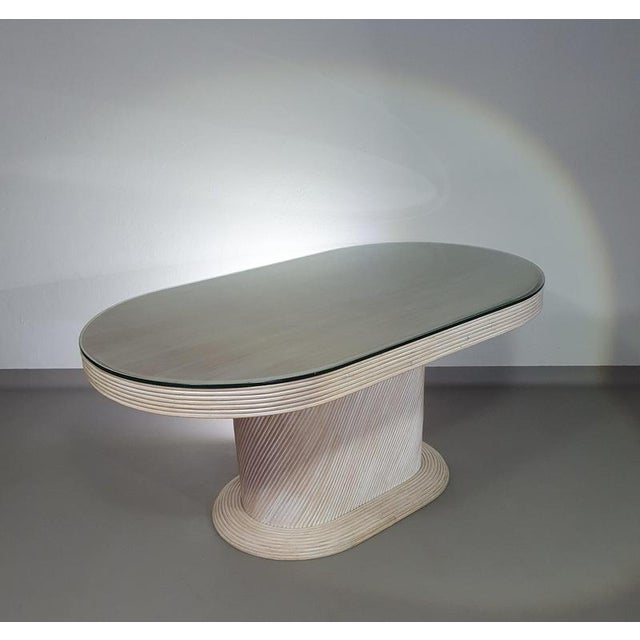 Pencil Reed Dining Table and Chairs, Set of 4 For Sale - Image 15 of 18