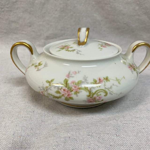 Theodore Haviland Limoges Porcelain Sugar Bowl and Creamer-Set of 2 For Sale - Image 10 of 12