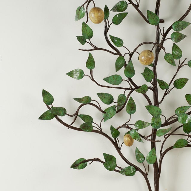 Vintage Italian Tole Lemon Tree Sculpture For Sale - Image 4 of 12