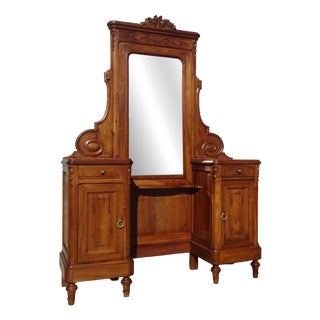 Vintage Walnut Dressing Table, 1950s For Sale