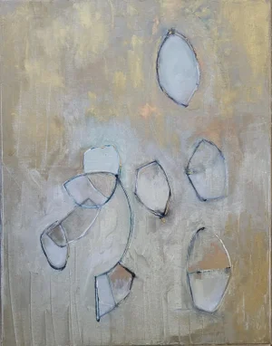 "Goutellette", Abstract Oil Painting by Contemporary New York Based Artist Lynn Christian