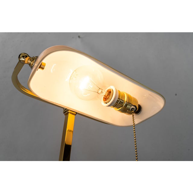 Art Deco Banker Lamp with Glass Shade, 1920s For Sale - Image 14 of 18