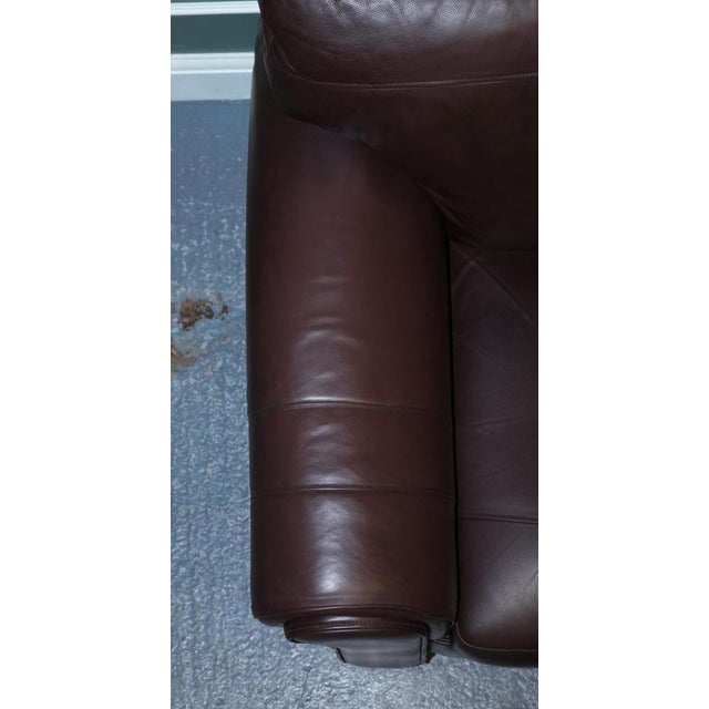Large Brown Leather Armchairs, Set of 2 For Sale - Image 16 of 18