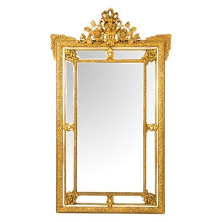 Antique 19th Century French Louis Revival Giltwood Mirror For Sale