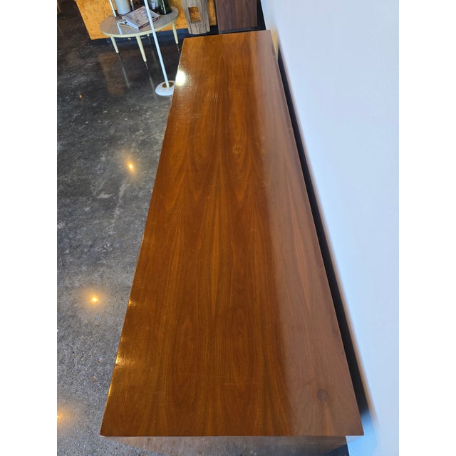 Merton L. Gershun 1960s Merton Gershun Walnut Low Dresser, Attributed For Sale - Image 4 of 9