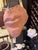 Peach 1980s Darryl Starr Half Face Clay Sculpture | Contemporary Ceramic Wall Sculpture [Pb] For Sale - Image 8 of 8