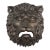 Antique Black Cast Iron Lion Head Wall Mount Applique For Sale