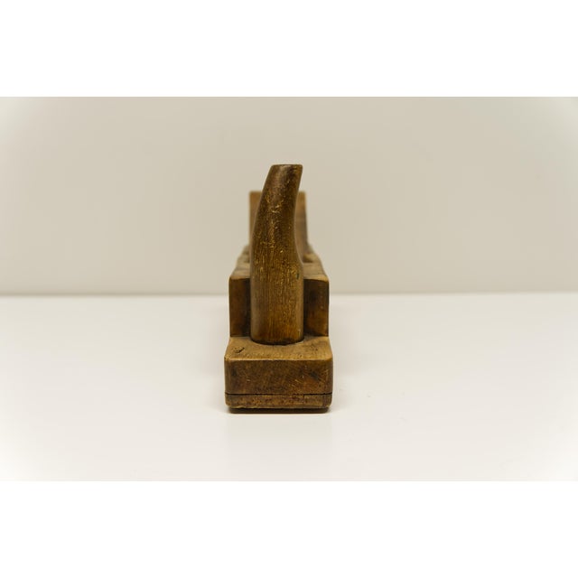 Rustic Antique Wood Hand Plane 10" Woodworker Tool For Sale - Image 3 of 7