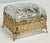 Vintage Hollywood Regency Style Glass Trinket Box With Footed Brass Filigree Base For Sale In Kansas City - Image 6 of 11