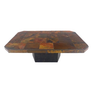 Lava Tile 32x48 Compact Studio Made Mid Century Modern Coffee Table MINT For Sale