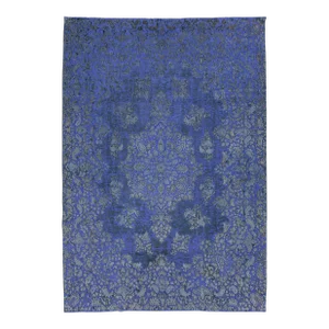 Antique Persian Purple Overdyed Wool Rug With Allover Rosette Pattern