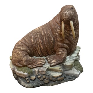 Vintage Porcelain Walrus Figurine by Andrea by Sadek For Sale