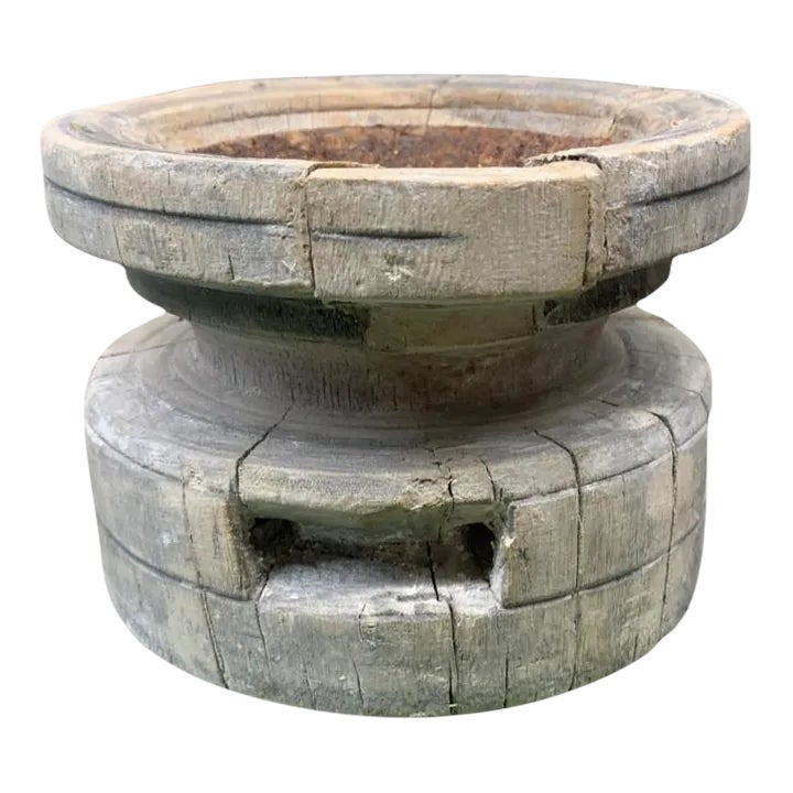 Vintage Indian Seed Extractor Candle Holder | Chairish