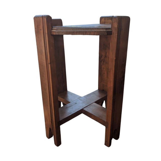 Vintage Mission Style Oak Plant Stand For Sale - Image 14 of 18