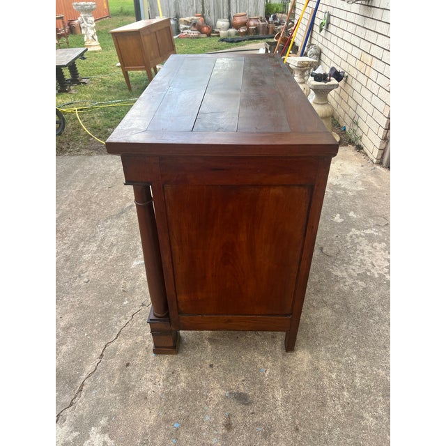 French 19th Century Empire Solid Walnut Chest of Drawers / Commode For Sale - Image 11 of 12