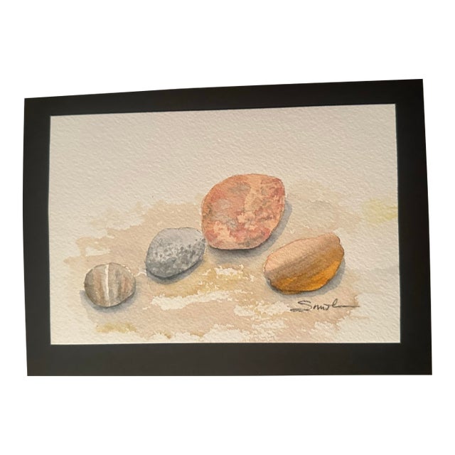 “Shoreline Treasures” Signed Original Watercolor Painting by Nancy Smith For Sale