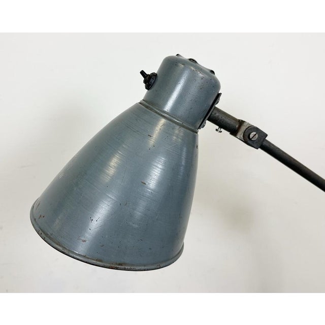 Large Industrial Grey Workshop Table Lamp, 1960s For Sale - Image 4 of 18