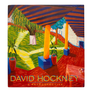 " David Hockney : A Retrospective " Vintage 1988 First Edition Hardcover Pop Art Exhibition Book