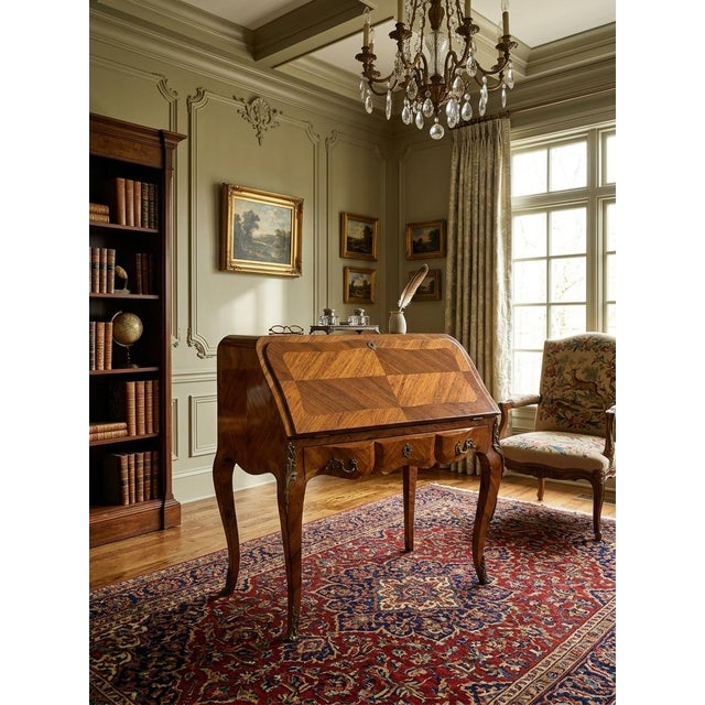 Mid 18th Century Mid 18th Century Louis XV Gilt-Bronze Mounted Kingwood Bureau en Pente For Sale - Image 5 of 5