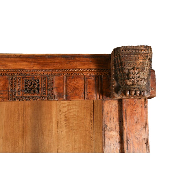 Indian Teak Doorframe Now Bookcase, 19th Century With Later Elements For Sale - Image 4 of 18