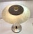 Vintage Table Lamp in Bicolor Metal, Brass and Stainless Steel with White Marbled Glass Shade from Hustadt-Leuchten, 1980s For Sale - Image 6 of 8
