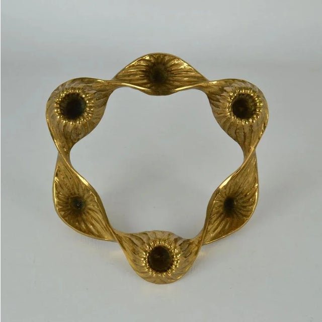 Bronze Candelabra for 6 Candles, 1970s For Sale - Image 6 of 8