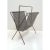 1950s Mid 20th Century Black Perforated Metal Magazine Rack For Sale - Image 5 of 5