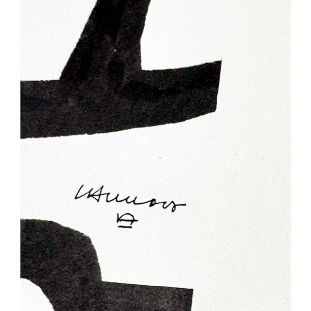 Abstract Eduardo Chillida Original Limited Edition Lithograph | Museum Framed | Coa For Sale - Image 3 of 5