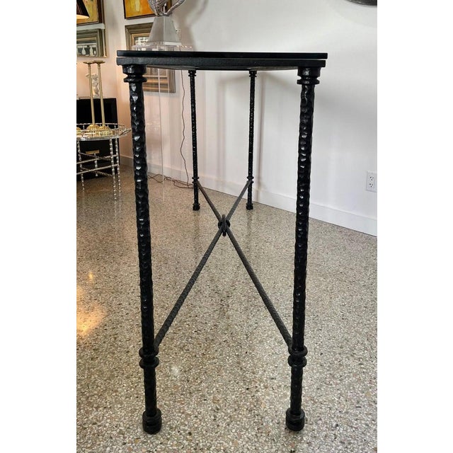Modern Diego Giacometti Style Wrought Iron Console Table For Sale - Image 3 of 12