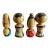 Vintage Japanese Kokeshi Dolls-Set of 4-Miniature Hand Painted Wood-Japan- MCM For Sale