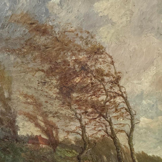 19th Century Framed Oil Painting on Canvas For Sale - Image 10 of 13