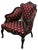 Victorian Salon Chair Upholstered in Regency Silk Fabric, 1880s For Sale