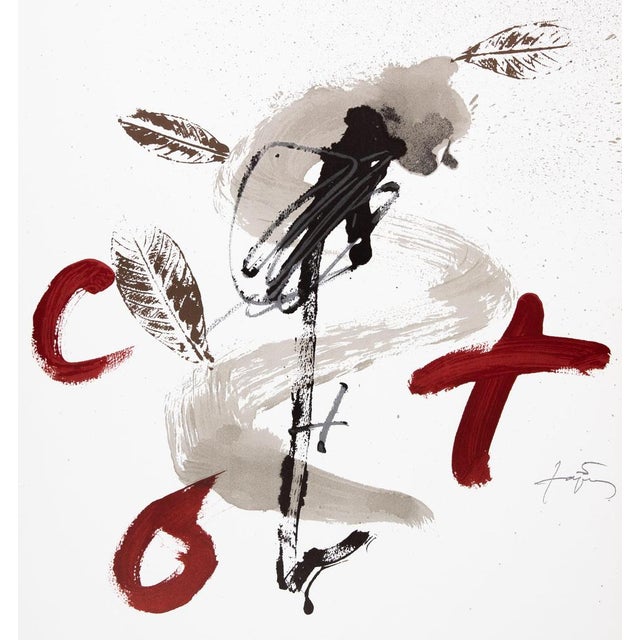 Antoni tapies (1923-2012) medical congress original color poster signed in the plate on poster paper, 50 x 82 cm (approx....