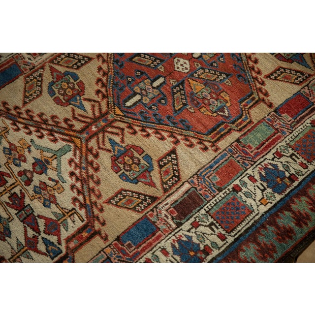 Textile 1930s Vintage Persian Serab Geometric Medallion Wool Rug Runner For Sale - Image 7 of 12