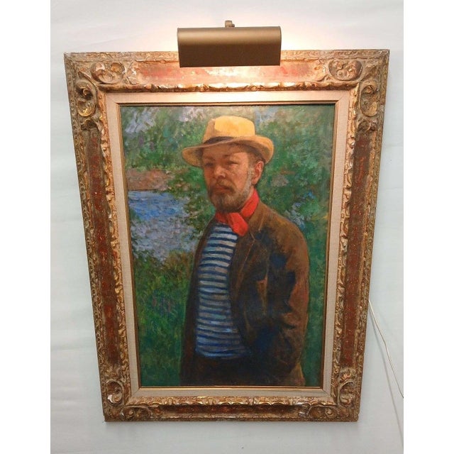 Late 20th Century Francois Gall, Oil on Canvas, Self-Portrait For Sale - Image 4 of 8