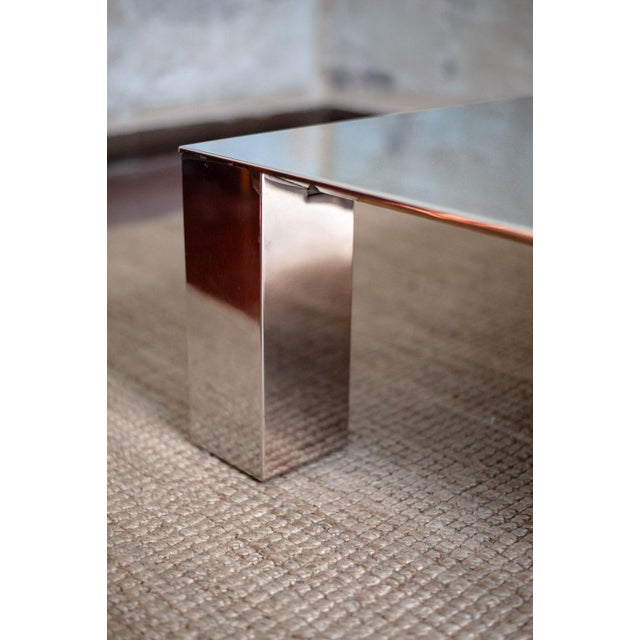 1970s Tebe Model Steel Coffee Table by Giovanni Offredi for Saporiti, 1970s For Sale - Image 5 of 12