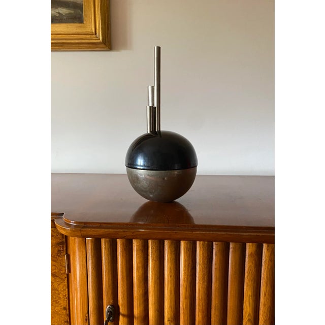 Mid-Century Modern Mario Bertozzi, Ceramic Spherical Vase, Marber Italy, 1970s For Sale - Image 3 of 12