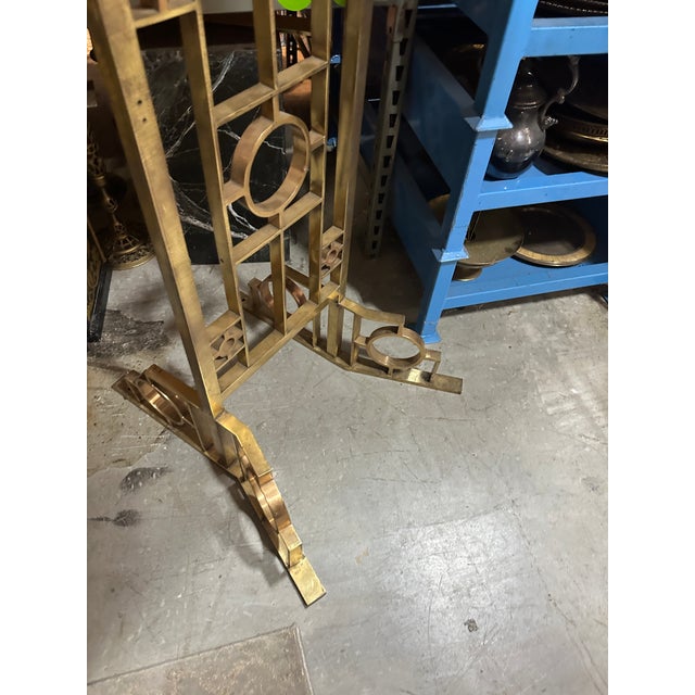 Brass 1970s Heavy Art Deco Solid Brass Podium Stand With Storage and Book Rest For Sale - Image 8 of 11