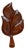 Serving Tray With Shape of Leaf in Rosewood, Unknown, 1960s For Sale