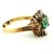 Hollywood Regency Vintage 14k Gold Emerald & Diamond Ballerina Ring, Circa 1980, Size 7 For Sale - Image 3 of 11