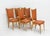 Mid-Century Dining Chairs in Beech and Red Moleskine, France, 1950s, Set of 6 For Sale - Image 3 of 13