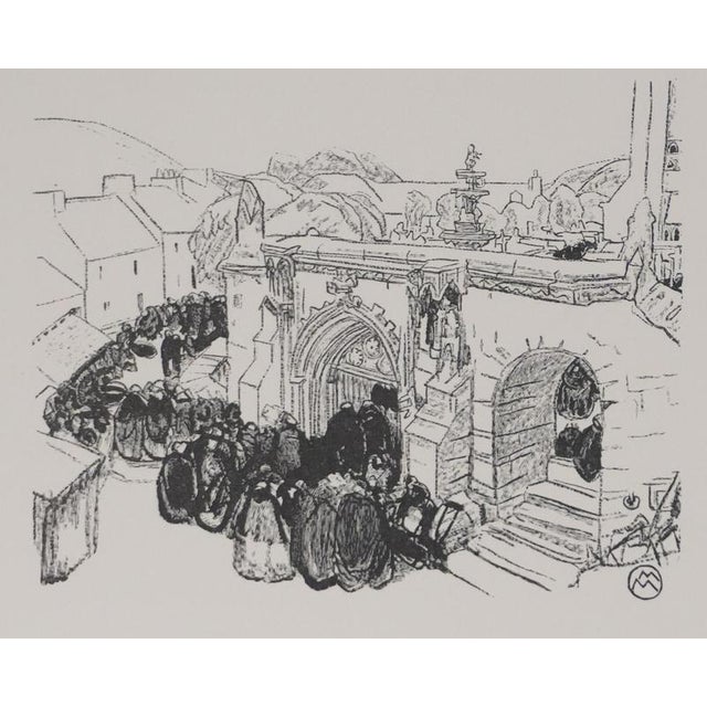 Black Mathurin Meheut, Pardon of the Fire at Saint-Jean du Doigt, 1937, Engraving For Sale - Image 8 of 8