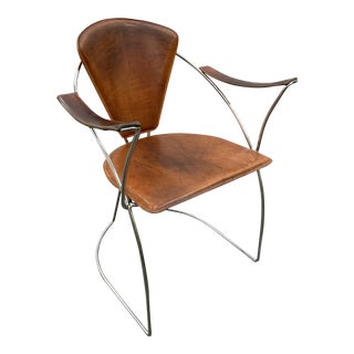 1980s Vintage Moderno Italiano - Patinated Gentleman’s Chair For Sale