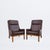Brown Set of High Back Easy Chairs by Kai Lyngfeldt Larsen for Søren Willadsen Møbelfabrik, 1950s For Sale - Image 8 of 8