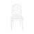Wood Matthew Izzo Home Fairfield White Bamboo Profile Dining Chair With White Linen Upholstered Seat For Sale - Image 7 of 7
